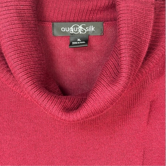 A August Silk XL Longline Pullover Y2K Dark Academia Draped Neck Burgundy Lagom - Picture 3 of 14